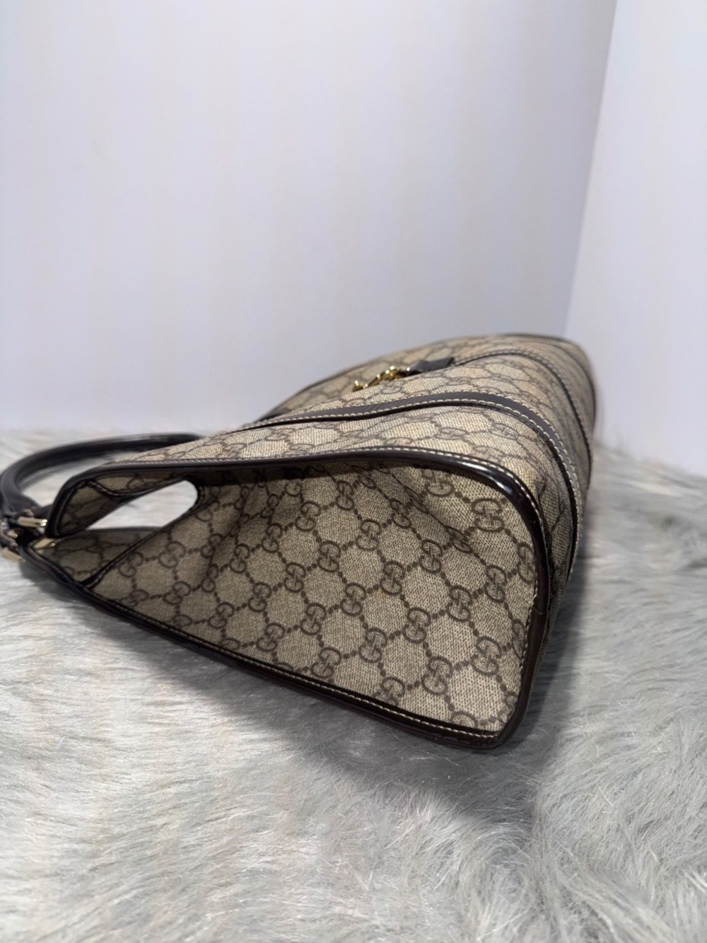 Gucci GG Supreme Joy Bardot Medium Shoulder Bag~w/COA - Picture 7 of 14